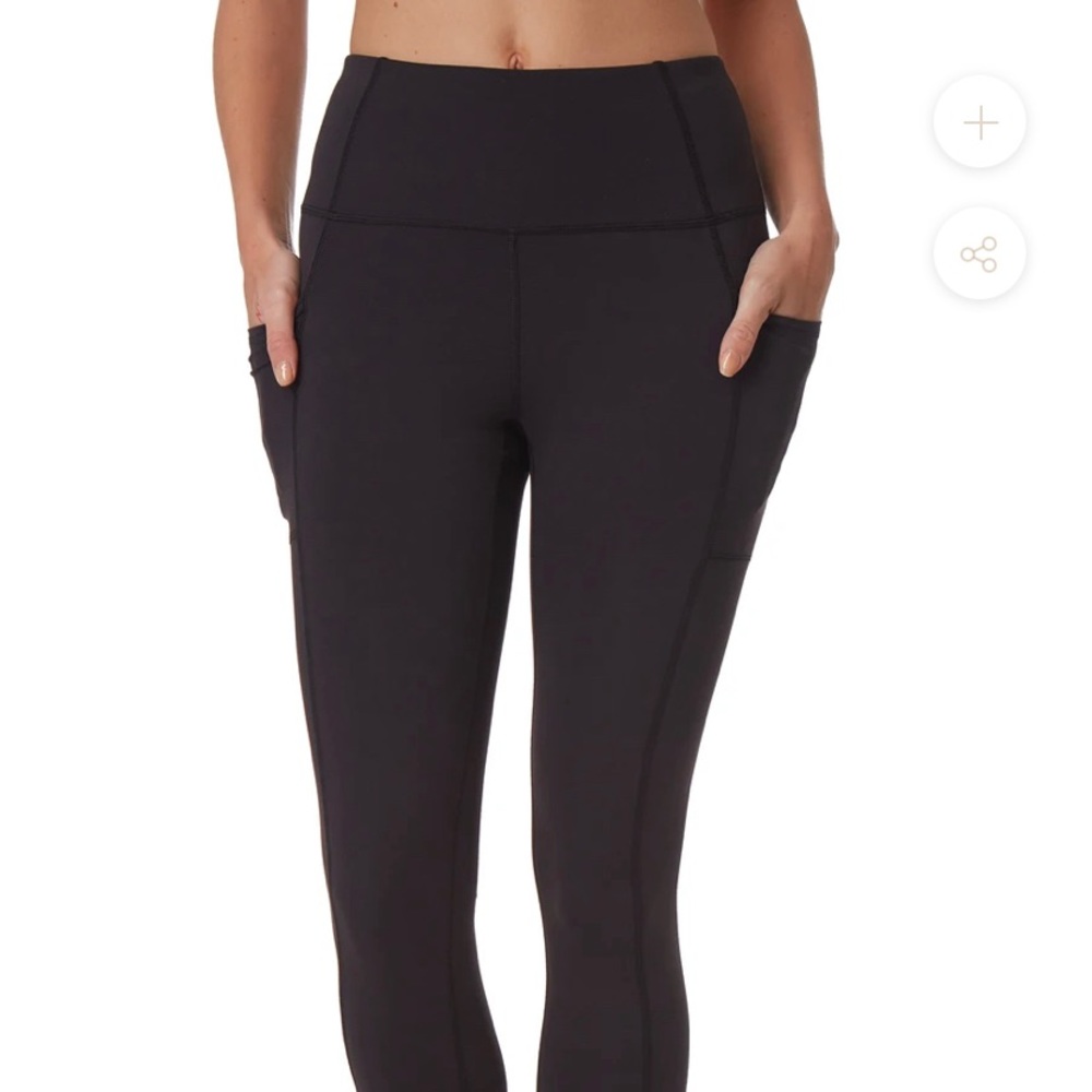 Gottex Studio Vanessa Compression Athletic Leggings with Pockets Size Medium